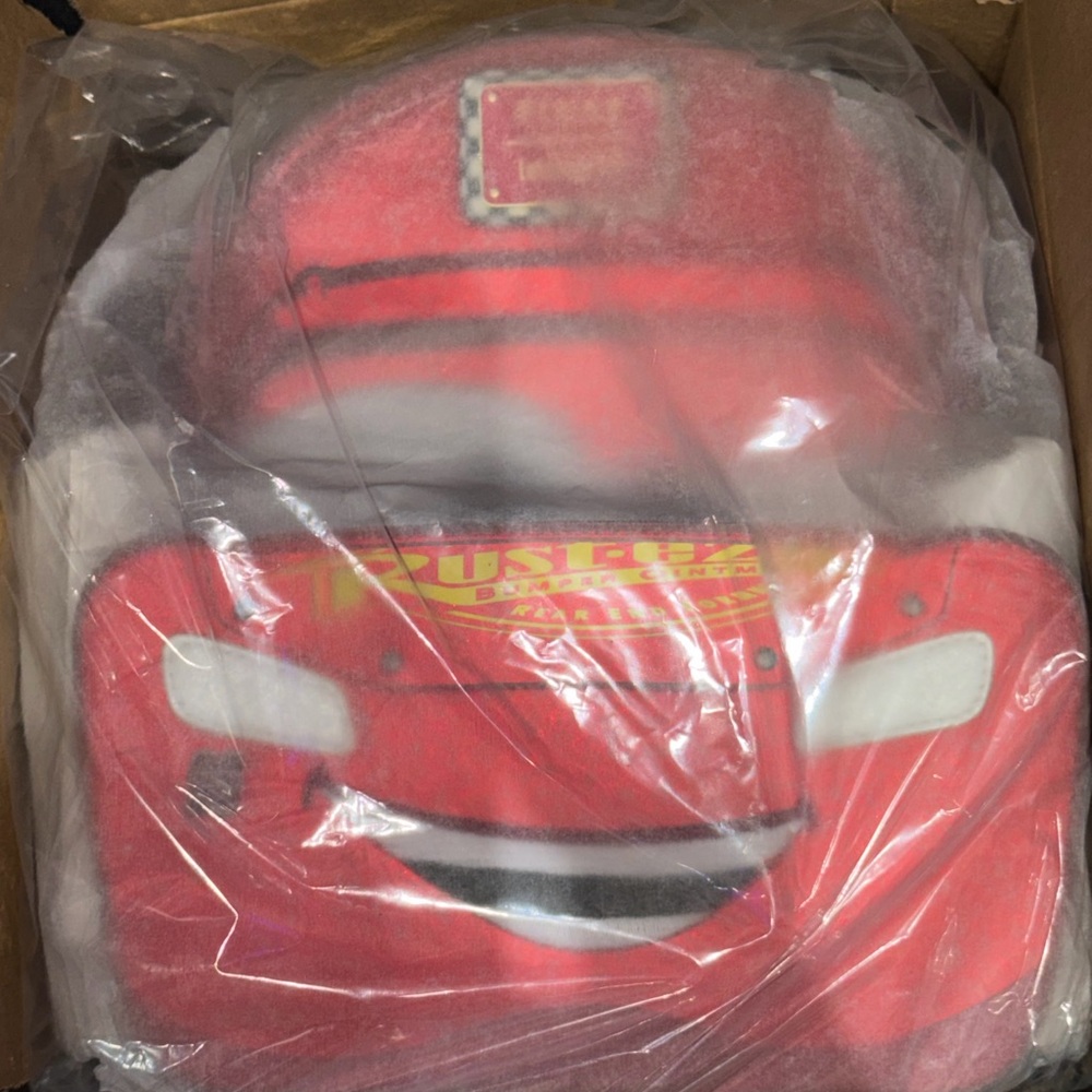 Loungefly Disney Pixar Cars Metallic Lightning McQueen Cosplay Mini Backpack Exc